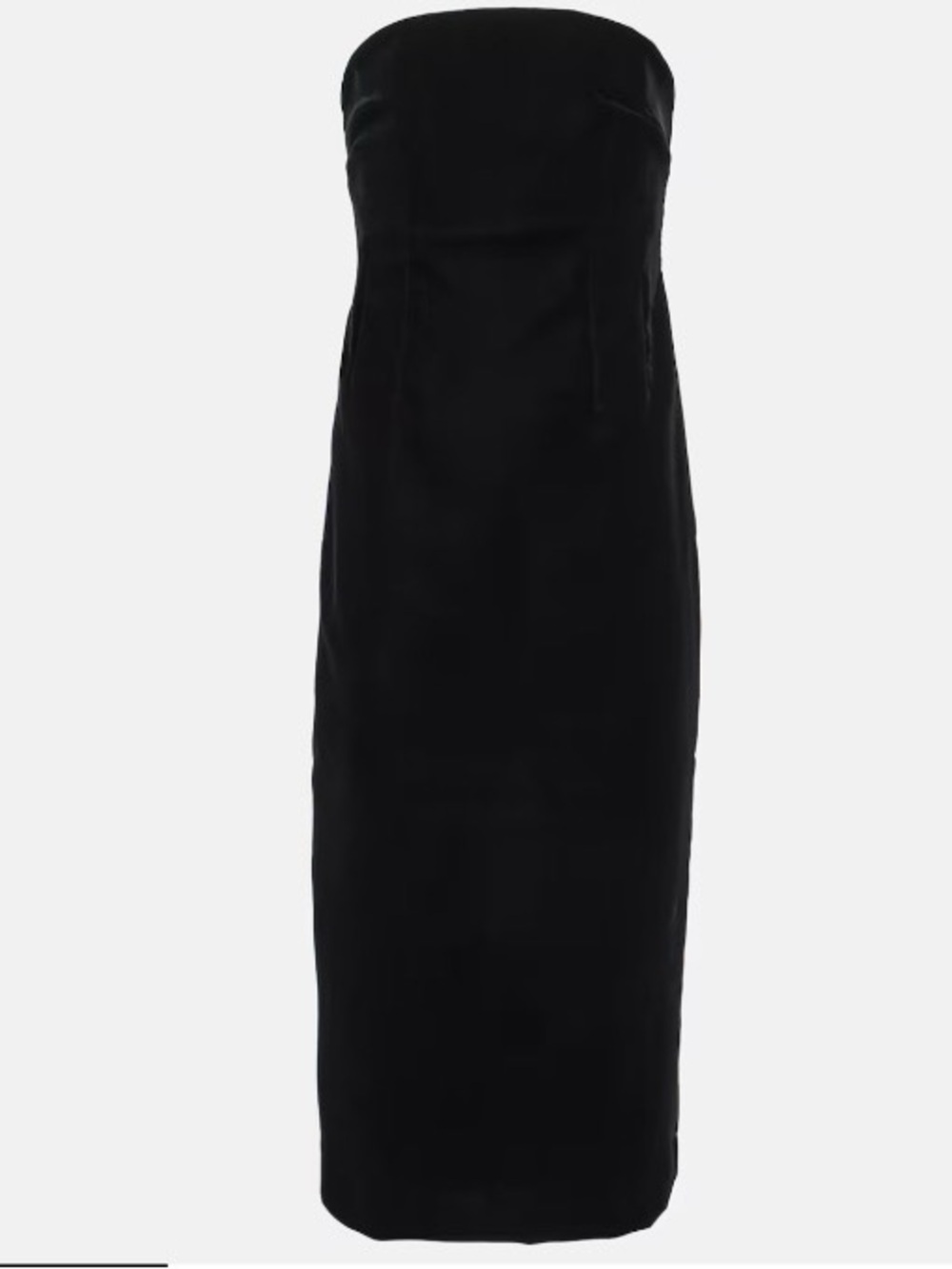 WARDROBE.NYC Black Strapless Velvet Midi Dress